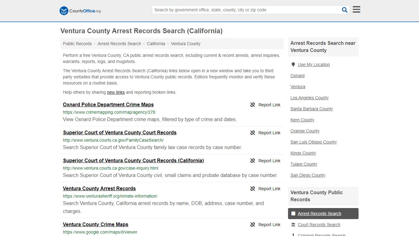 Arrest Records Search - Ventura County, CA (Arrests ...